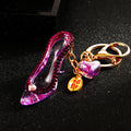 Crystal High Heel Keychains in Floral and Solid Color Styles view 4