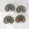 Large Crystal Peacock Brooch In Four Color Designs view 1