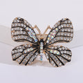 Rhinestone Butterfly Brooch Six Color Wing Styles Metal Pin Brooch view 8
