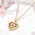 Gold Tone Colorful Crystal Evil Eye Hamsa and Mary Pendant Necklaces view 10