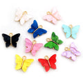 Colorful Upright Butterfly Charms with Glittered Wings view 3