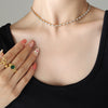 Clear Gold Necklace