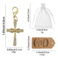 Rhinestone Infinity Cross Lobster Clasp Charm Gold Silver view 2
