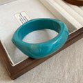 Acrylic and Rattan Weave Bangle Bracelets Mixed Styles view 7