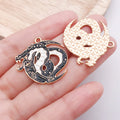 Zinc Alloy Flying Dragon Roc Nine Tailed Fox Phoenix Bird Charm Pendant for DIY Necklace