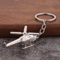 Metal Helicopter Keychain, Split Ring, Five Finish Options view 3