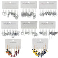 Gothic Halloween Moon Bat and Reaper Charm Earring Sets view 5