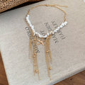 Starfish and Chain Fringe Necklace in Two Colors for Layered Everyday Styling view 6
