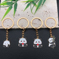 Cartoon Panda Enamel Chain Keychains in 8 Playful Poses view 4