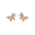 Crystal Butterfly Ear Cuffs In Two Tones With Polished Metal Details view 5