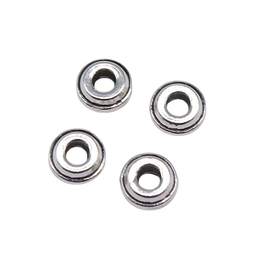 5x5x2mm 0.3g Multi-Color Zinc Alloy Round Small Hole Spacer Beads for DIY Bracelet Jewelry Making