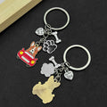 Five-Style Cartoon Dog Paw Bone and Heart Enamel Keychain Collection view 4