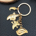 Red Chili Lips and Sombrero Metal Keychain Charm Set view 4
