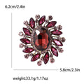 Oval Crystal Sunburst Brooch in Eleven Jewel Tone Colorways view 6