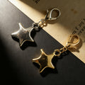 Puffy Star Shoe Charms with Gold or Silver Tone Lobster Clasps view 1