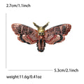 Death Head Moth Brooch Silver Black or Red Gold Tone Pin view 7