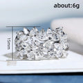 Extra-Wide Marquise And Pear Clear Stone Cluster Ring view 5