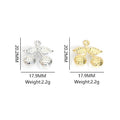 Double Pearl Cherry Charms in Gold and Silver Tones view 3