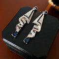Colorful Cabochon Drop Earrings In Two Designs With Polished Metal Tone Details view 6