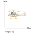 Crystal Helicopter Brooch in Gold Tone or Silver Tone view 5