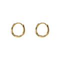 Faceted Texture Huggie Hoop Earrings In Silver And Gold Tone view 5