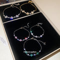 Crystal Flower Chain Bracelets Five Color Metal Styles view 2