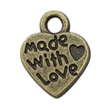 Gold-Tone Heart Metal Charms with 26 Listed Options view 12