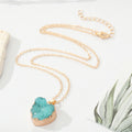 Gold and Silver Tone Druzy Style Pendant Necklaces in Eight Designs view 2