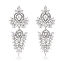 Silver Tone Horse Tassel Crystal Four Designs Metal Dangle Earrings view 1