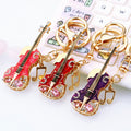 Musical Note Guitar Keychains in Three Colors with Braided and Clasp Free Loops view 4