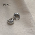 Thick Teardrop Chunky Huggie Hoop Earrings Gold Silver view 7