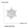 Crystal Snowflake Brooch Clear Stones Silver Or Gold Tone view 6