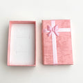 Blue Pink Bow Ribbon Rectangular Jewelry Packaging Boxes view 4