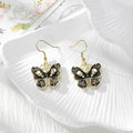 Gothic Red or Black Butterfly Drop Earrings with Stainless Ear Wires view 2