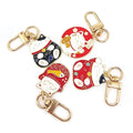 Gold Tone Maneki-Neko Enamel Keychains Lobster Clasp Three Styles view 1