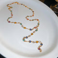 Multicolor Crystal Y Necklace in Polished Mixed Media Design view 8