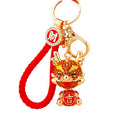 Jeweled Chinese Dragon Keychains with Cord Sets and Loose Heart Loops view 5