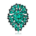 Flower Crystal Seven Designs Metal Brooch Pin for Jackets and Lapels view 9