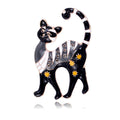 Black Cat Enamel Two Designs Metal Brooch Pin for Jackets and Lapels view 1