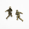 30x16mm Vintage Football Player Alloy Charm Pendant