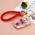 Jeweled Convertible Car Keychains in Four Colors with Braided Loops view 7