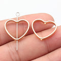 Open Heart Frame Beads in Five Metal Finishes for Jewelry Making view 3