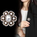 Flower Pearl Look Metal Brooch Pin for Jackets and Lapels view 4