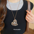 Leopard Print Padded Star and Heart Pendant Necklaces view 4