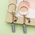 Guitar, Piano and Music Note Charm Keychains Featuring Piano Keyboard Across 17 Variations view 4