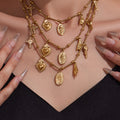 Gold Stainless Steel Religious Charm Necklace Pendants view 4