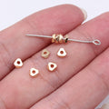 Tiny Faceted Heart Spacer Beads in Four Finishes for Jewelry Making view 3