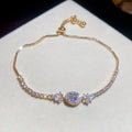 Gold Silver Oval Crystal Slider Tennis Bracelets 10 Styles view 11