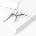 Sleek Swallow Brooch In Gold And Silver Tone Finishes view 3