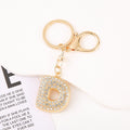 Gold Rhinestone Letter Keychain A to Z Initial Bag Charm view 9
